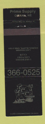 Matchbook Cover - Prime Supply Lakeshore Country Club Council Bluffs IA