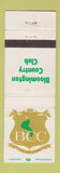 Matchbook Cover - Bloomington Country Club IL