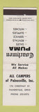 Matchbook Cover - Coachmen Puma Campers Painesville OH WEAR