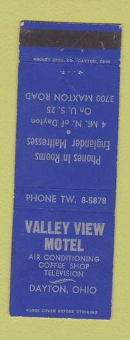 Matchbook Cover - Valley View Motel Dayton OH