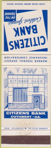 Matchbook Cover - Citizens Bank Cuthbert GA
