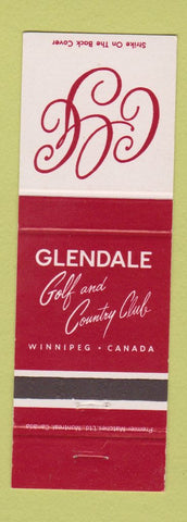 Matchbook Cover - Glendale Golf and Country Club Winnipeg MB