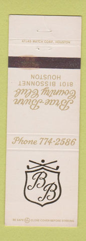 Matchbook Cover - Brae Burn Country Club Houston TX