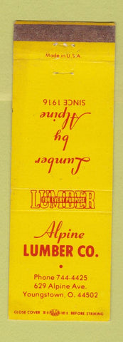 Matchbook Cover - Alpine Lumber Youngstown OH WORN