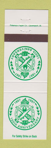 Matchbook Cover - Rock Island Arsenal Golf Club IL? 1997