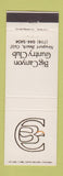 Matchbook Cover - Big Canyon Country Club Newport Beach CA