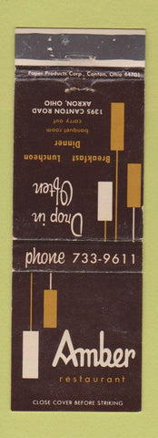 Matchbook Cover - Amber Restaurant Akron OH WEAR