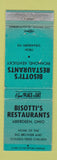 Matchbook Cover - Bisotti's Restaurants Aberdeen OH Richmond KY WORN
