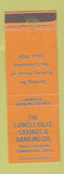 Matchbook Cover - Lowellville Savings Bank OH