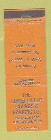 Matchbook Cover - Lowellville Savings Bank OH