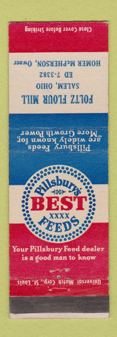 Matchbook Cover - Pillsbury's Feeds Foltz Flour Salem OH