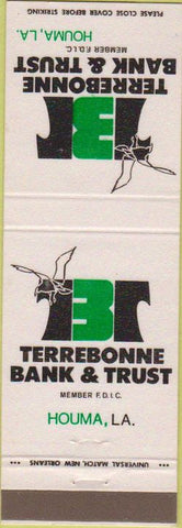 Matchbook Cover - Terrebonne Bank Trust Houma LA