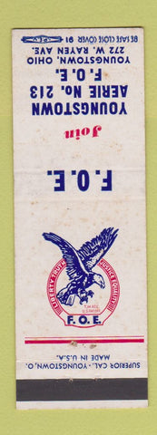 Matchbook Cover - Eagles Club Youngstown OH WEAR