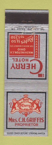 Matchbook Cover - Cherry Hotel Washington Court House OH