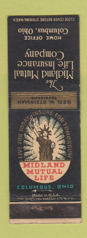 Matchbook Cover - Midland Mutual Life Insurance Columbus OH