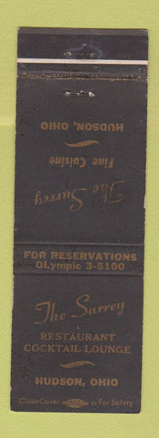 Matchbook Cover - The Surrey Restaurant Hudson OH
