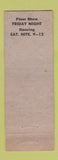 Matchbook Cover - VFW Private Eddy Post East Liverpool OH