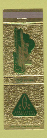 Matchbook Cover - Greensburg Country Club PA