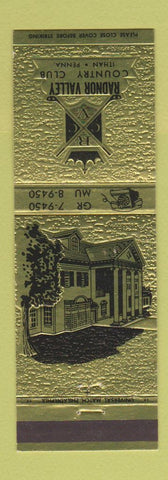 Matchbook Cover - Radnor Valley Country Club Ithan PA