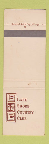 Matchbook Cover - Lake Shore Country Club Glencoe IL