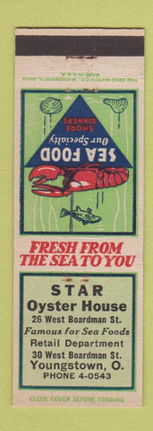 Matchbook Cover - Star Oyster House Youngstown OH