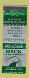Matchbook Cover - Dick Fish Market Columbus OH WORN