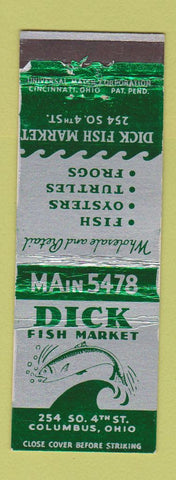Matchbook Cover - Dick Fish Market Columbus OH WORN