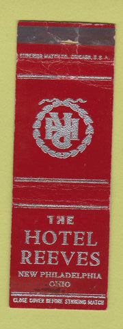 Matchbook Cover - Hotel Reeves New Philadelphia OH WORN