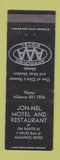 Matchbook Cover - Jon Nel Motel Restaurant Alliance OH