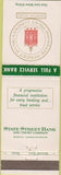 Matchbook Cover - State Street Bank Boston MA
