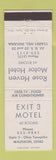 Matchbook Cover - Exit's Motel Wauseon OH Rose Haven Motel Clarks Hill IN