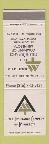 Matchbook Cover - Title Insurance Company Youngstown OH
