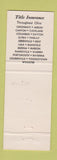 Matchbook Cover - Title Insurance Company Youngstown OH
