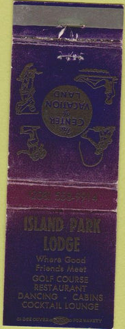 Matchbook Cover - Island Park Lodge ID