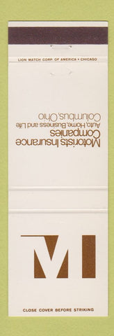 Matchbook Cover - Motorists Insurance Companies Columbus OH