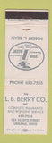 Matchbook Cover - LB Berry Insurance Urbana OH