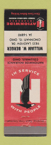 Matchbook Cover - Nationwide Insurance William Berger Cincinnati OH