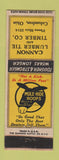 Matchbook Cover - Cannon Lumber Mule Hide Roofs Columbus OH