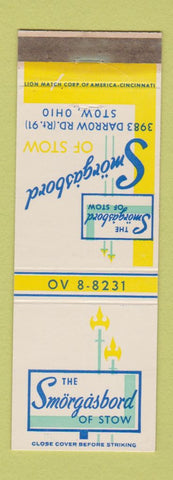 Matchbook Cover - Smorgasbord Stow OH WEAR