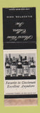 Matchbook Cover - Meier's Wine Cellars Silverton OH WORN