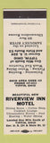 Matchbook Cover - Riverview Inn Motel Tiffin OH