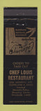 Matchbook Cover - Chef Louis Restaurant Cleveland OH WEAR