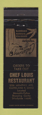 Matchbook Cover - Chef Louis Restaurant Cleveland OH WEAR