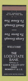 Matchbook Cover - Lodi State Bank Lodi Valley City OH