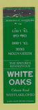 Matchbook Cover - White Oaks Westlake OH WORN