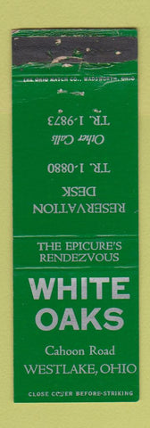 Matchbook Cover - White Oaks Westlake OH WORN