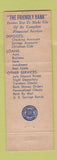 Matchbook Cover - Farmers National Bank Williamsport OH