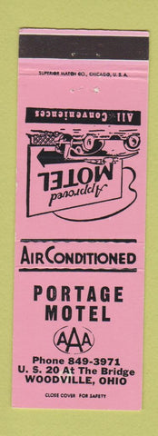 Matchbook Cover - Portage Motel Woodville OH