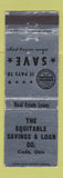 Matchbook Cover - Equitable Savings and Loan Cadiz OH WEAR