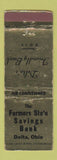 Matchbook Cover - Farmers State Savings Bank Delta OH WORN